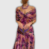 Florendra | Robe longue à fleurs avec décolleté en V