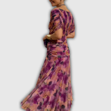Florendra | Robe longue à fleurs avec décolleté en V