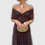 Florendra | Robe longue à fleurs avec décolleté en V