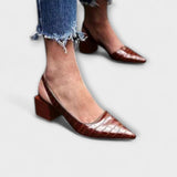 Bethany - Slingbacks irréguliers à talons épais