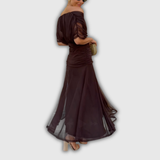 Florendra | Robe longue à fleurs avec décolleté en V