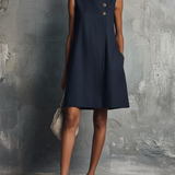Minikleid Damen Minimalistischer Professioneller Stil