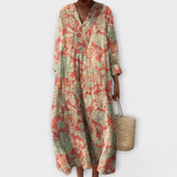 Thaleia – Robe midi au design floral vintage