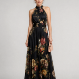Sior | Florales Halter-Neck Midi-Kleid