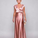 Samouse | Maxikleid mit Wickeloberteil und kurzen Ärmeln