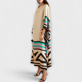 Elenora - Kaftan géométrique à coupe locker