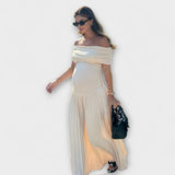 Amara - Robe maxi pour femmes enceintes avec plis