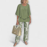 Rosamund - Modernes Set mit Bequemer Bluse und Hose