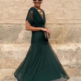 Luisa | Elegantes langes Partykleid mit V-Ausschnitt