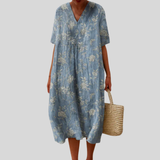 Flatterndes Bedrucktes Sommerkleid