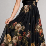 Sior | Florales Halter-Neck Midi-Kleid