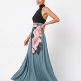 Olympas | Halter-Bodice Blumenrock Maxikleid