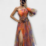 Minna – Asymmetrisches Amelie-Maxikleid