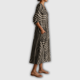 Heidi™ | Boho-Kleid mit grafischem Wellenmuster