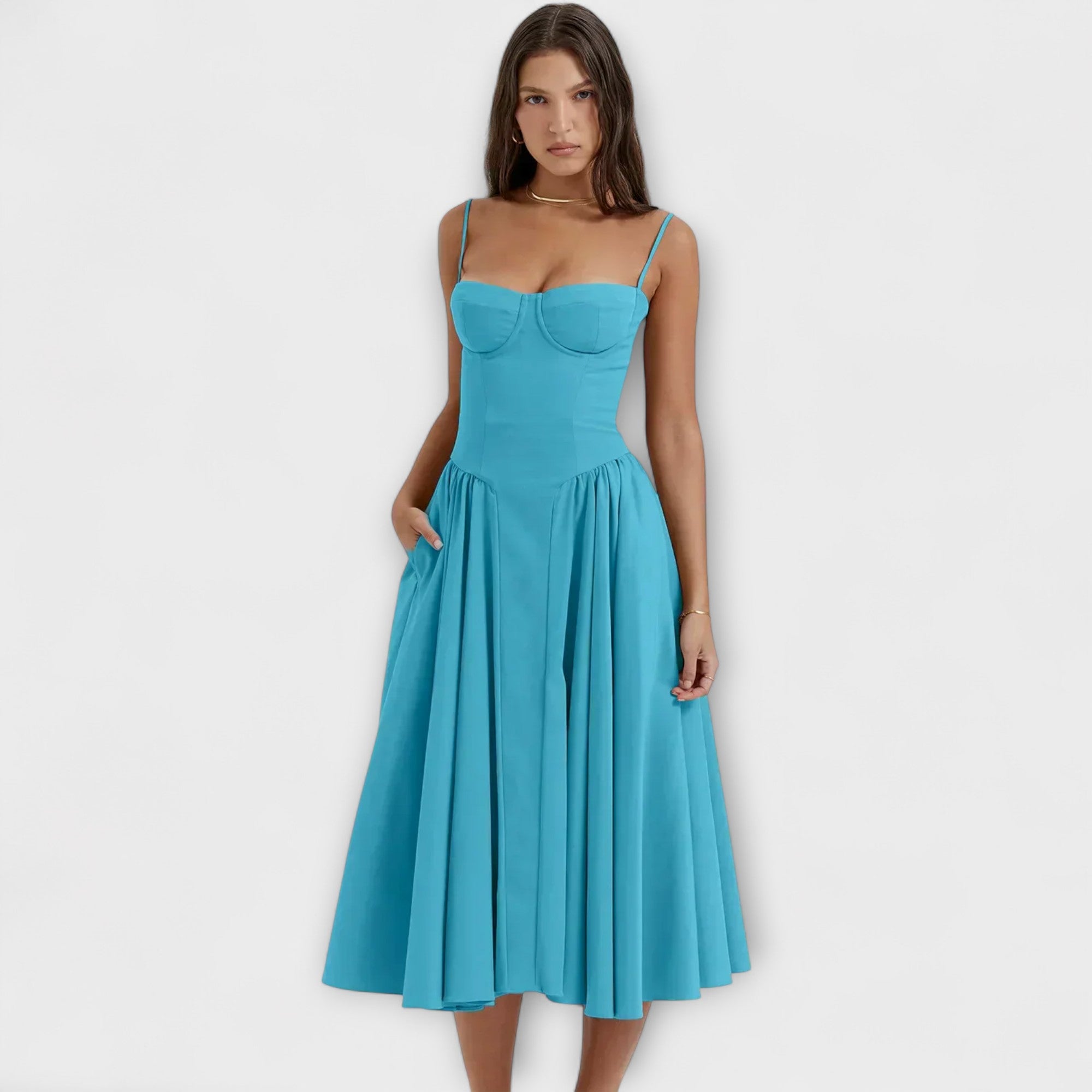Rosalie - Verfeinertes ärmelloses Korsettkleid