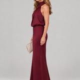 Nopal | Ärmelloses Midi-Kleid mit drapiertem Hals