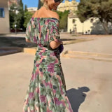 Luisa | Elegantes langes Partykleid mit V-Ausschnitt