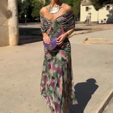 Luisa | Elegantes langes Partykleid mit V-Ausschnitt