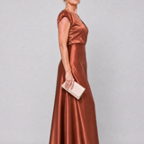 Samouse | Maxikleid mit Wickeloberteil und kurzen Ärmeln