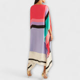 Elenora - Kaftan géométrique à coupe locker