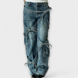 Paloma - Utility Denim Jeans mit Knotendetail