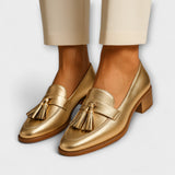 Celeste - Mocassins dorés