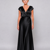 Samouse | Maxikleid mit Wickeloberteil und kurzen Ärmeln