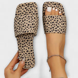 Mocassins plats avec motif léopard