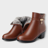 Frederika - Bottes d'hiver élégantes avec fermeture éclair