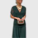 Florendra | Robe longue à fleurs avec décolleté en V