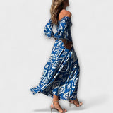 Bella - Off-Shoulder Kleid mit Meeresblumen