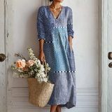 Vreni™ | Retro Leinenkleid
