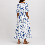 Franziska - Elegantes Midikleid mit botanischem Zweig-Print