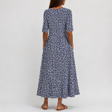 Franziska - Elegantes Midikleid mit botanischem Zweig-Print