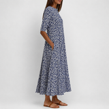 Franziska - Elegantes Midikleid mit botanischem Zweig-Print