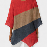 Vreni | Fliessende Tunika mit Colorblock-Muster