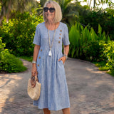 Julia | Robe Midi Rayée