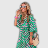 Fleur | Robe maxi décontractée avec manches kimono