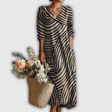 Heidi | Robe boho avec motif graphique en vagues