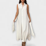 Mira - Robe midi à enfiler avec détail à nouer