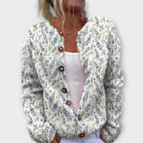 Mira – Blumen-Cardigan aus Wollmischung