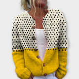 Elin – Lässige Strickjacke mit Blumenmuster