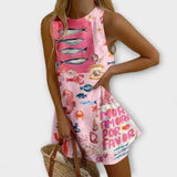 Mirava – Mini Kleid in Rosa Print