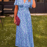Elis – Langes, luftiges Kleid mit floralem Muster