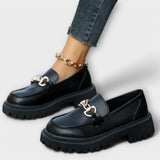 Mocassins à plateforme tendance pour femmes avec boucle