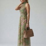 Mirelle | Gathered Halter Midi-Kleid