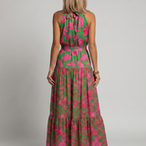 Rowen | Drapiertes Halter-Midi-Kleid
