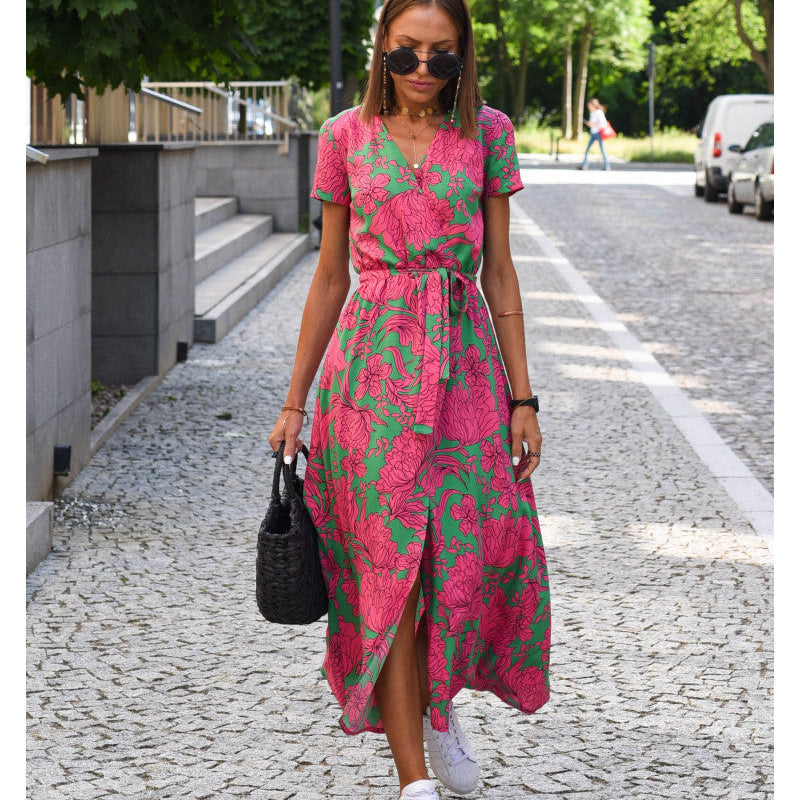 Amélia - Midi-Kleid mit Blumenmuster
