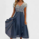 Lara - Damen Chiffon Partykleid