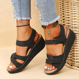 Sandy Bequeme Orthopädische Sandalen mit Keil